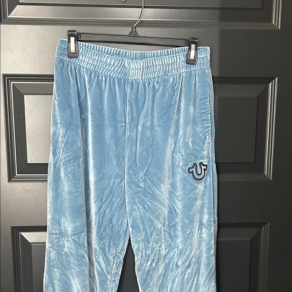 True Religion Sky Blue Velour Pants